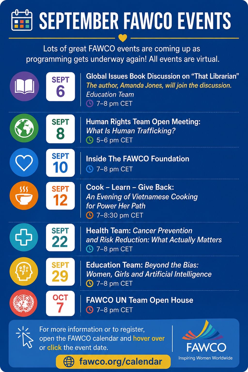 FAWCO September Events